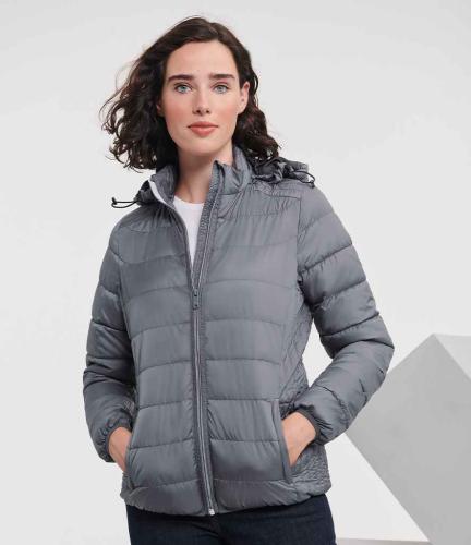 Russell Ladies Hooded Nano Padded Jacket - IRN - M